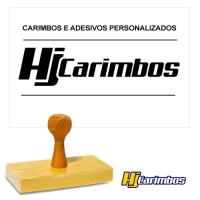Carimbo Retangular 100x50mm de madeira - Logomarcas