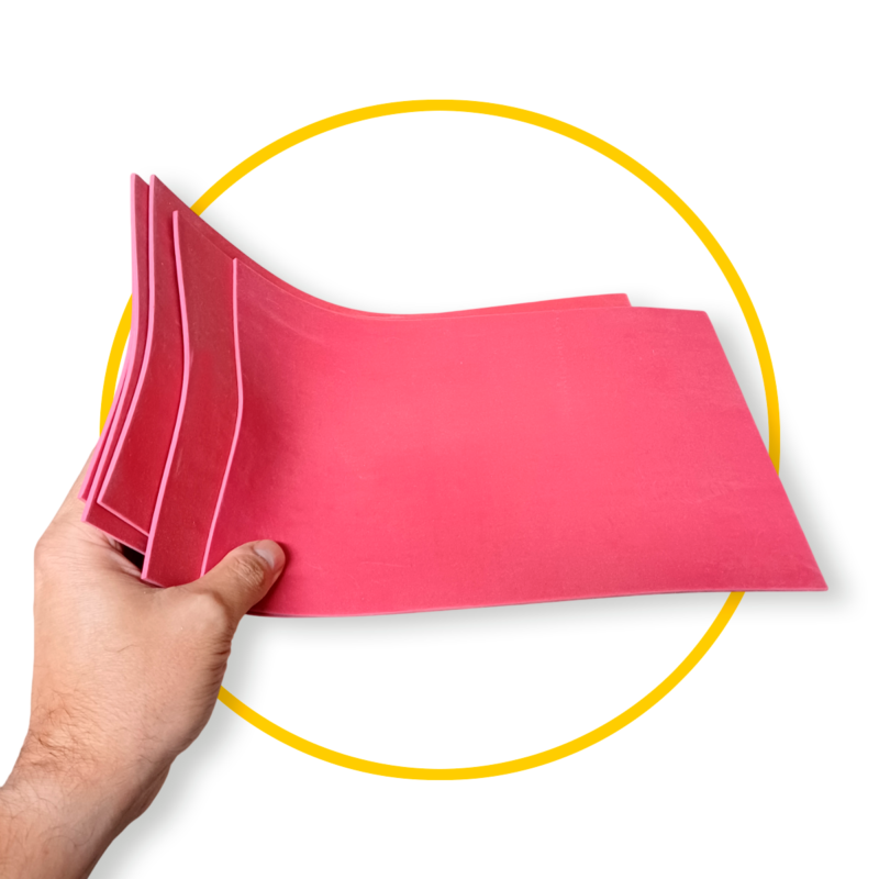 Borracha Premium para Carimbo Gravação a Laser - Pack C/ 3 Folhas 20x30 cm - Image 3