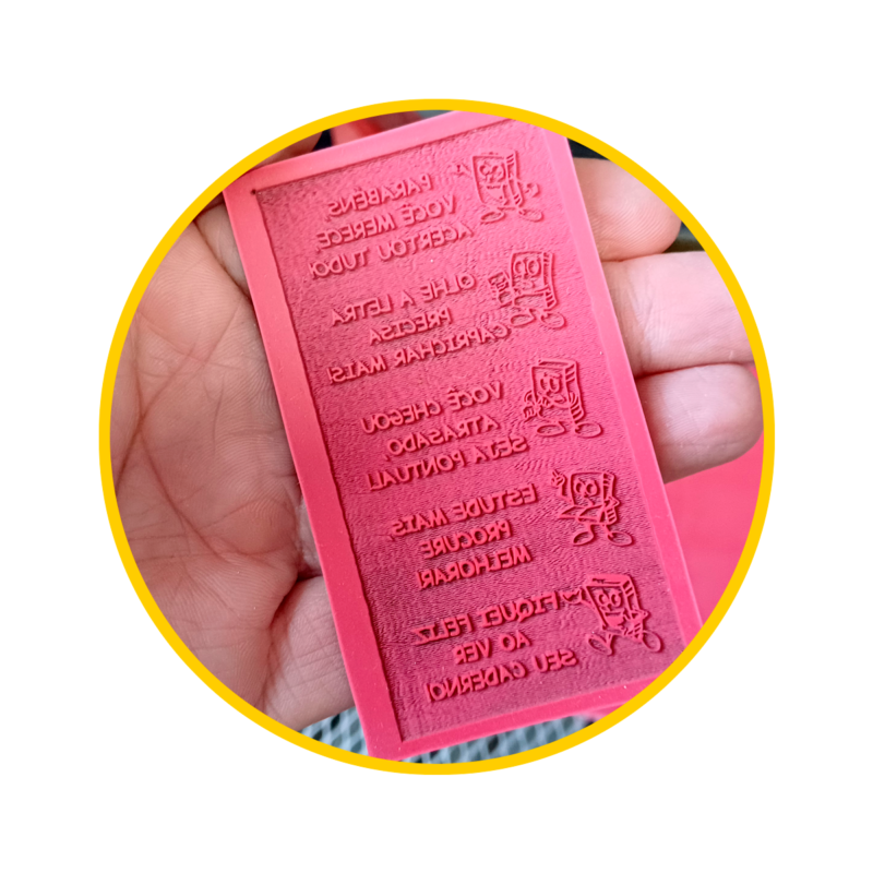 Borracha Premium para Carimbo Gravação a Laser - Pack C/ 3 Folhas 20x30 cm - Image 2